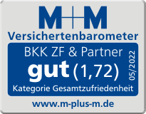 BKK ZF & Partner gut (1,72) Kategorie Gesamtzufriedenheit